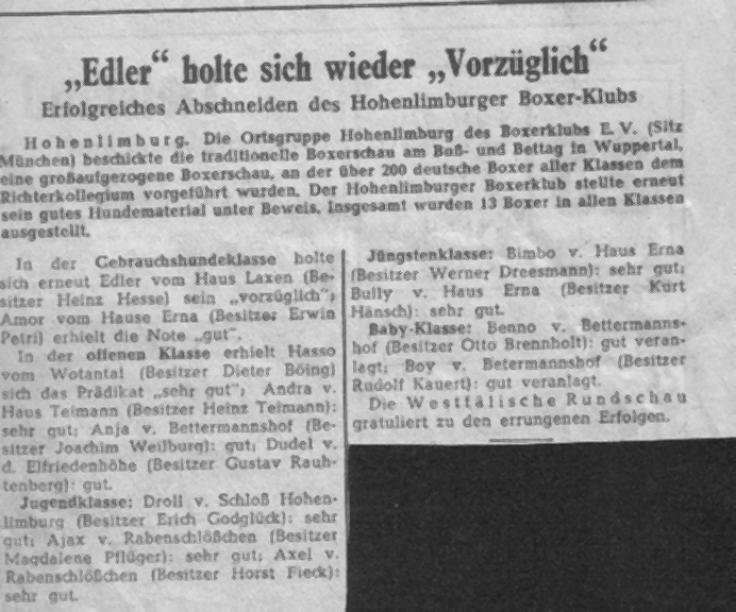 1957 Besuchte Zuchtschau